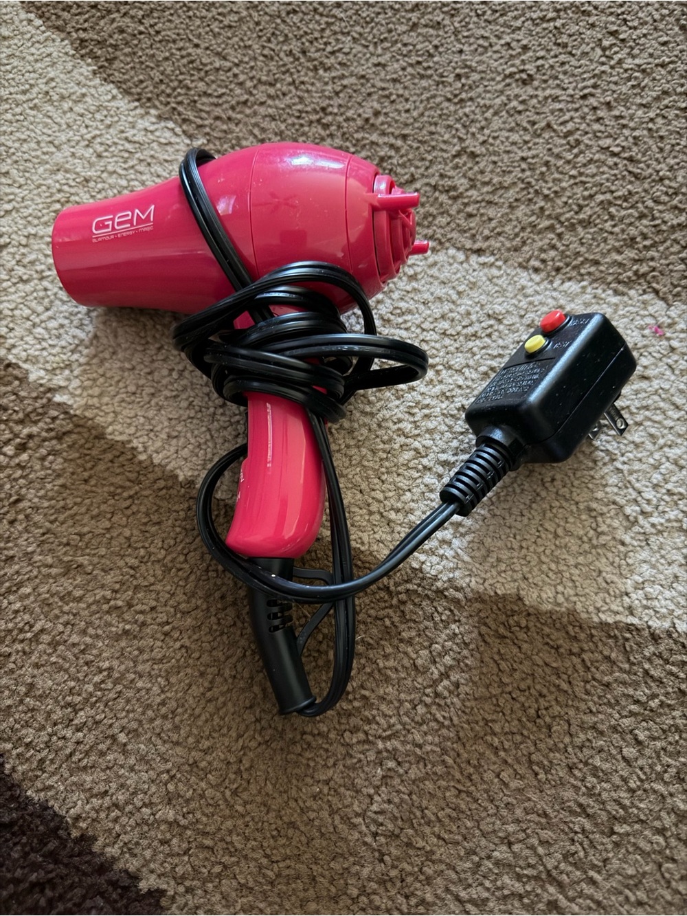 Pink Travel Hair Dryer - Compact Portable Styling Tool